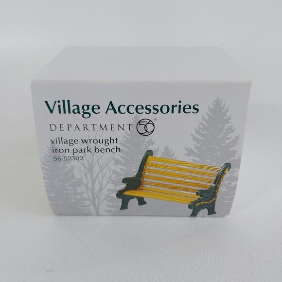 NIB Department 56 Park Bench in Wrought Iron - Dickens Heritage Village 56-52302 - Picture 1 of 2